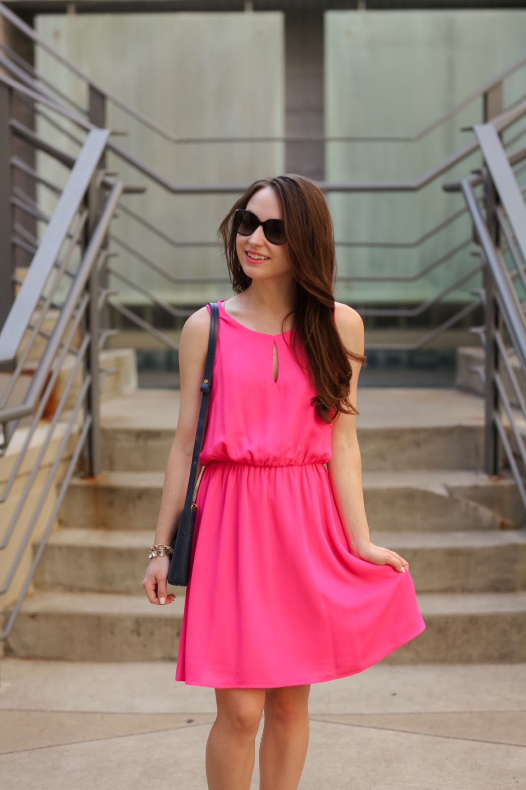 Bright Pink Dress Caralina Style
