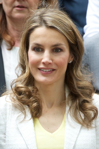 Princess Letizia of Spain and Prince Felipe of Spain visit a traditional Students Residence in Madrid, Spain