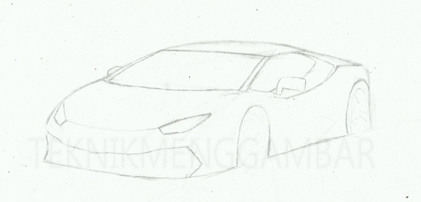 Teknik Menggambar Mobil Sport