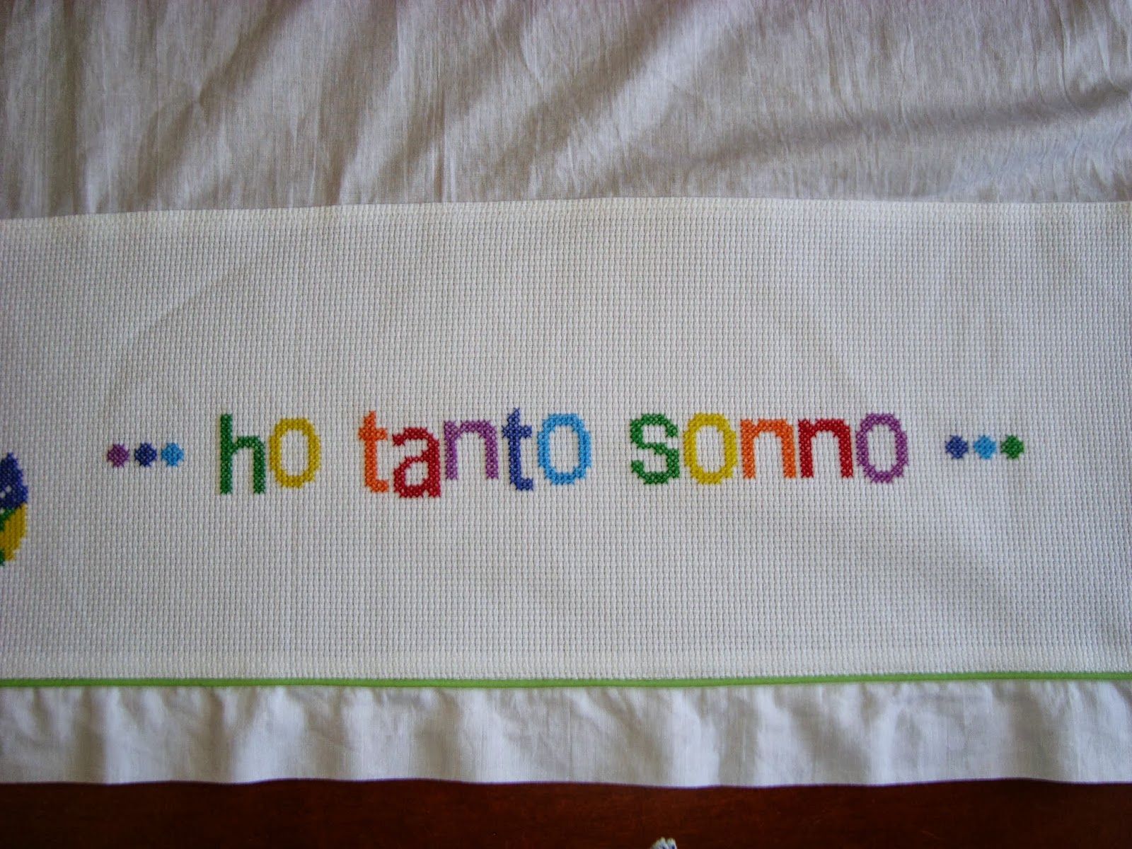 Completo Lenzuolino Lettino, Ricamo Punto Croce, Cartoni Animati, F... | Su