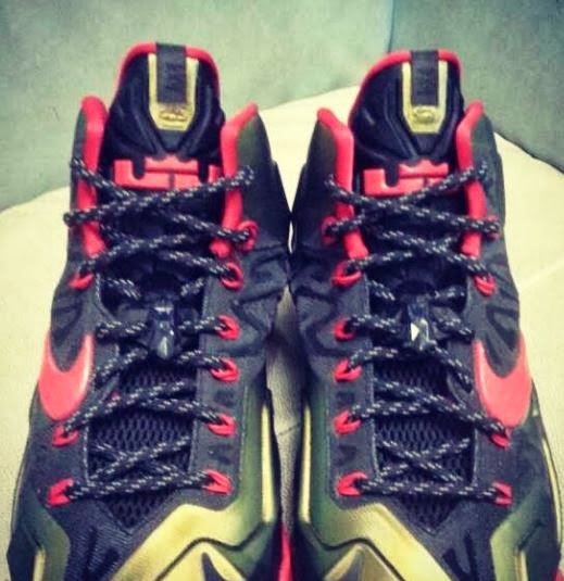 lebron shoes red and gold