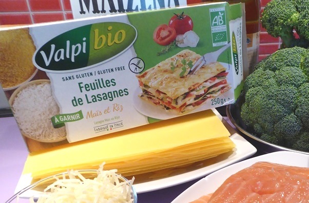 lasagnes sans gluten au saumon et brocolis