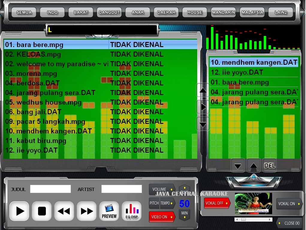 SOFTWARE KARAOKE QKARAOKE Player HOME