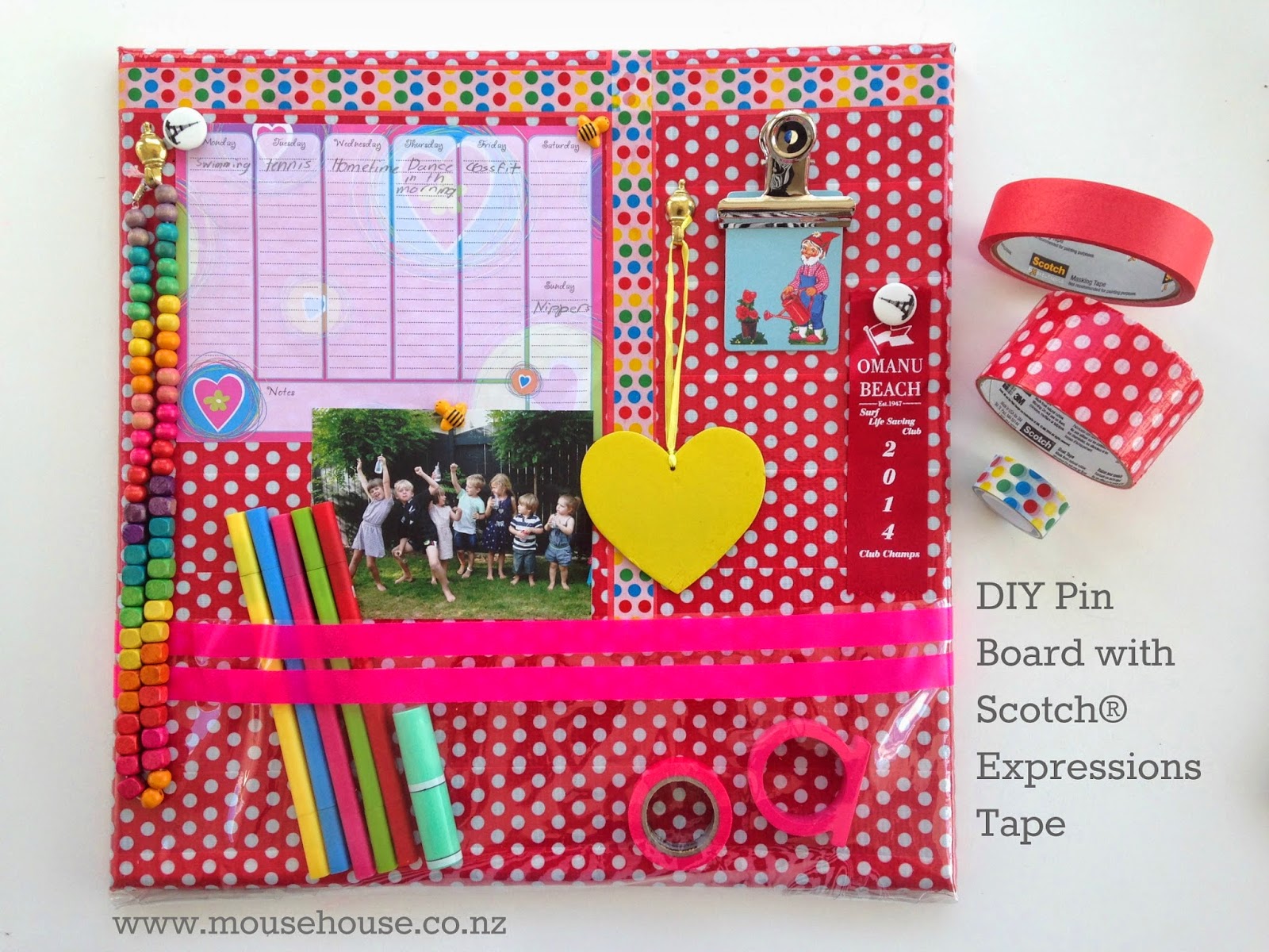 Mousehouse DIY Pin Board With Scotch Expressions Tape Mousehouse DIY Pin Board With Scotch Expressions Tape