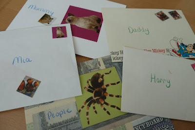 Child made letters and postcards
