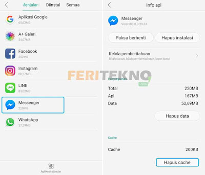 mengatasi messenger yang bermasalah