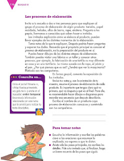 Apoyo Primaria Formación Español 3ro. Grado Bloque III Lección 10 Practica social del lenguaje 10, Describir un proceso de fabricación o manufactura 