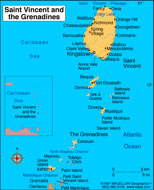 MAPS OF SAINT VINCENT AND GRENADINES