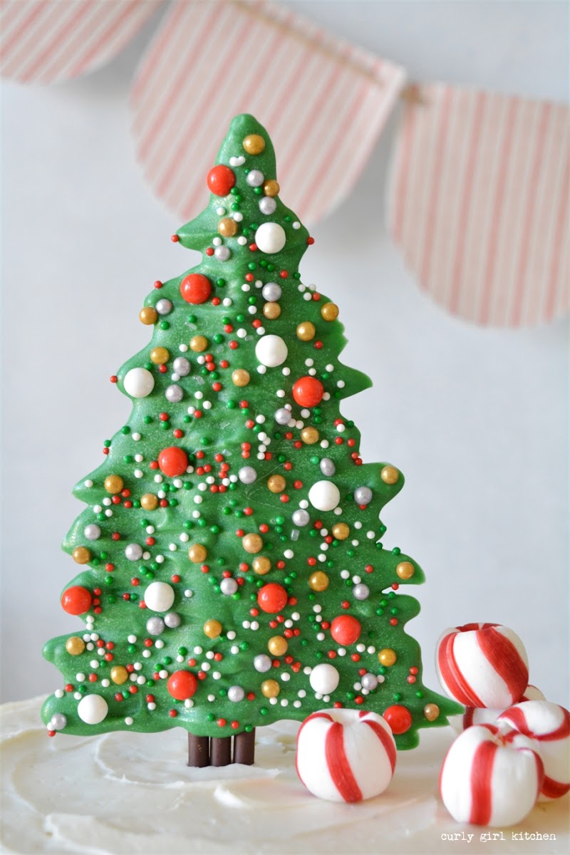 Curly Girl Kitchen Christmas Tree and Wreath Cake