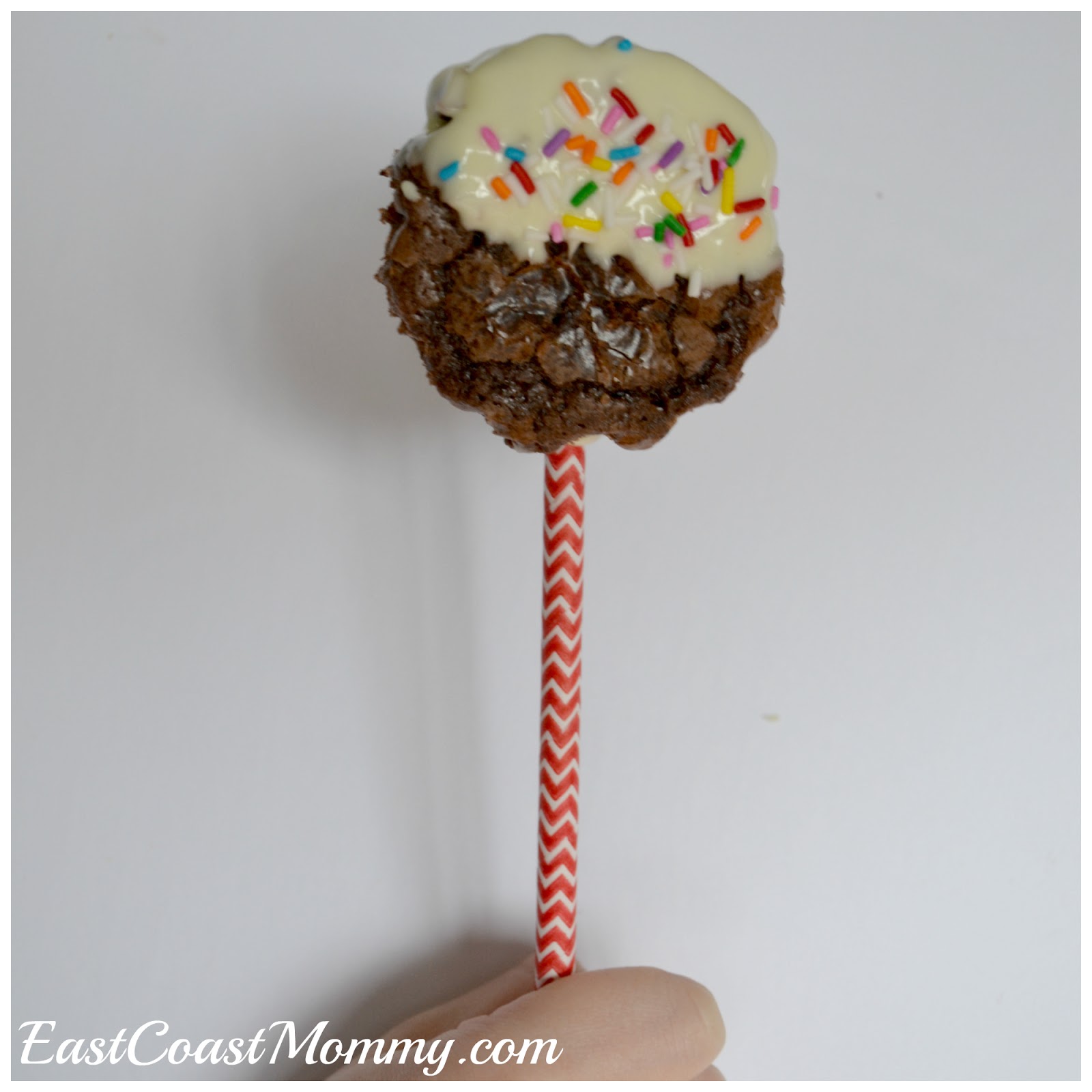 East Coast Mommy Brownie Pops {from a mix}