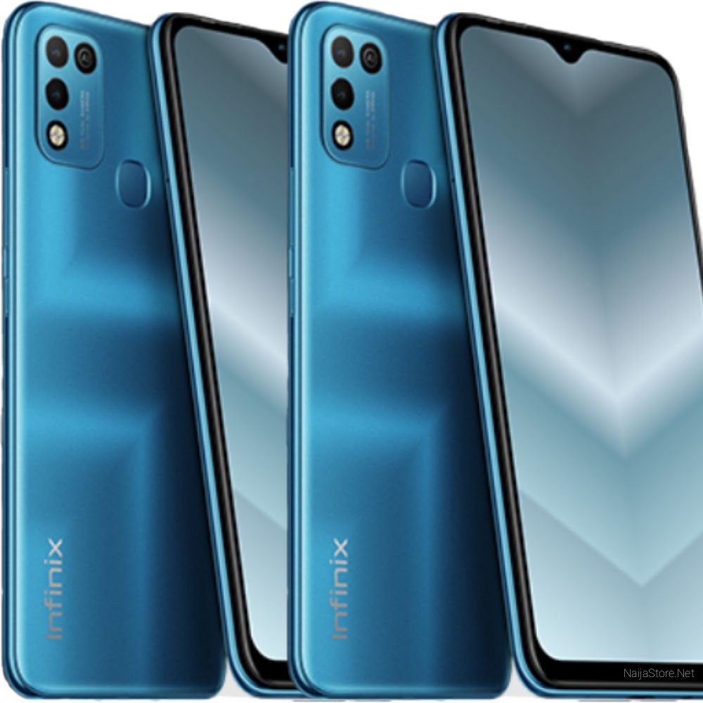 Infinix Hot 10 Play Smartphone - Specs: 6000mAh Battery, 6.82 HD-Plus Screen, 64GB ROM, 4GB Memory, Octa-Core, 4G, AI Cams, Face ID Unlock Security, Fingerprint..