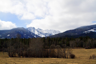 Fresh snow in the Bitterroot Mountains this morning