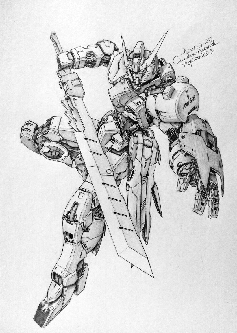 Awesome Gundam Sketches by VickiDrawing View more at her website HERE 