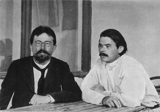 Максим Горький и Антон Чехов в Ялте, 1900 год
