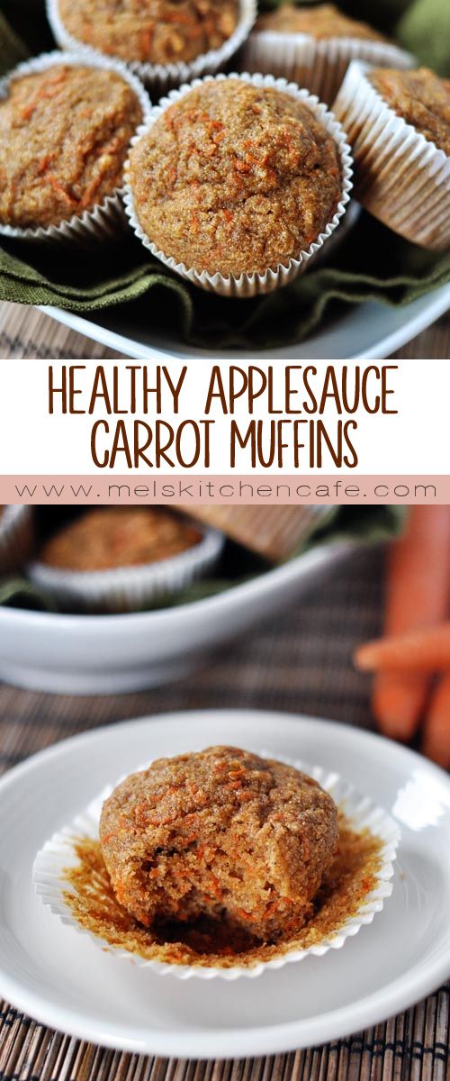 HEALTHY APPLESAUCE CARROT MUFFINS 
