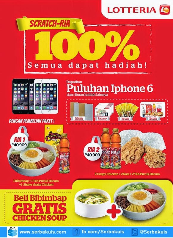 Promo Lotteria Scratch Ria Berhadiah Puluhan iPhone 6