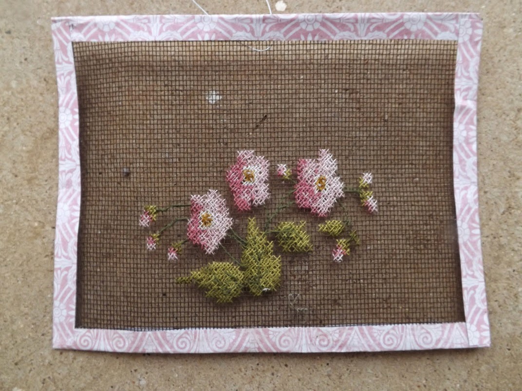Yesteryear Embroideries: My rusted screen stitching and pincushions has ...