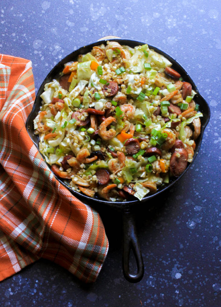 Cajun Cabbage Shrimp Jambalaya {Listen To Your Body Friendly}