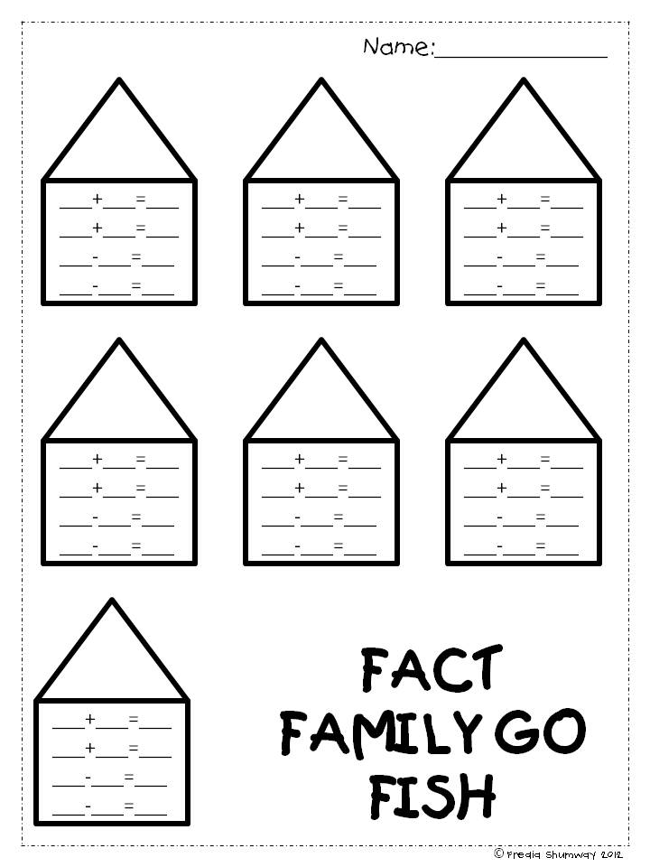 fact family coloring pages print - photo #7