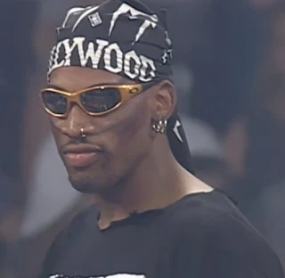 WCW Bash at the Beach 1997 - Dennis Rodman teamed with Hulk Hogan to face Lex Luger & The Giant