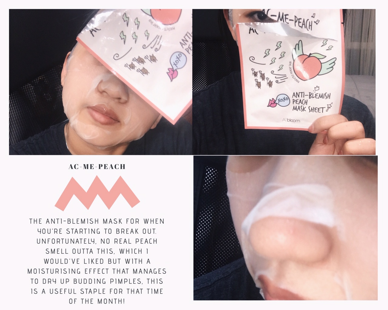 ac-me peach althea korea acne sheet mask