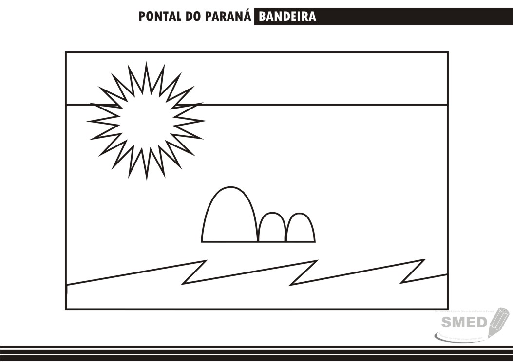 Bandeira de Pontal do Paraná para Pintar Bandeira de Pontal do Paraná para Pintar