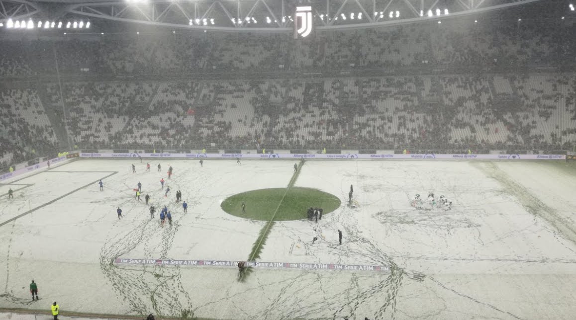 Juventus-Atalanta è stata rinviata per avverse condizioni meteo (neve)