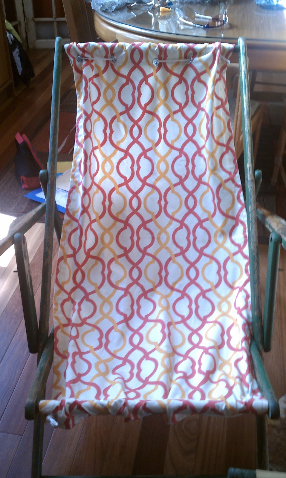 Paperwhite Patterns Recovering a sling back chair