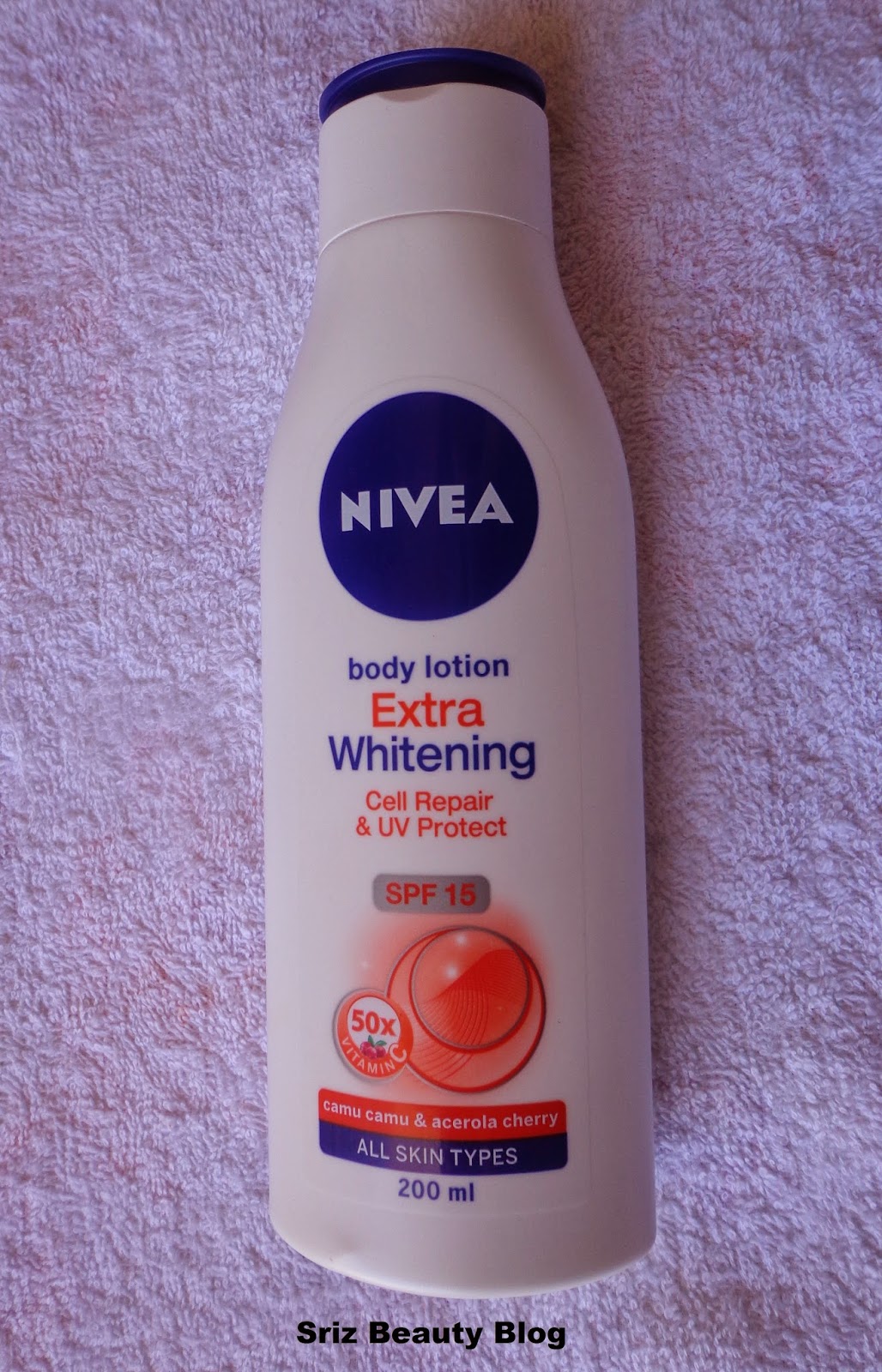 Sriz Beauty Blog: Nivea Extra Whitening Cell Repair And UV Body SPF15