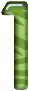 Abecedario Verde con Textura de Cebra.  Green Alphabet with Zebra Texture.