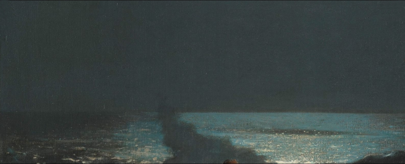 Summer Night Dance Full Moon Ocean Sea 1890 Fine Painting By Winslow Homer Repro