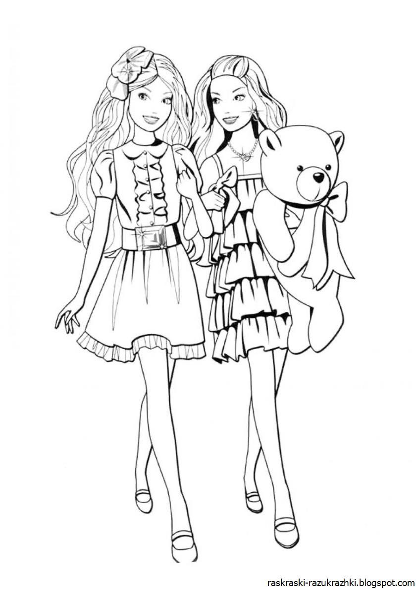 Раскраски Для Девочек Подружки