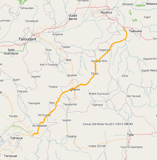 Route Régionale 106 (R 106) Maroc Maps