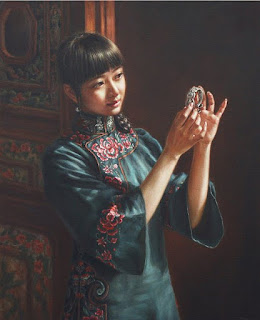 Tradicion China Mujeres lindas en Retratos