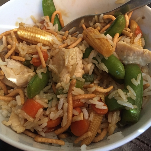 chicken stir-fry with rice