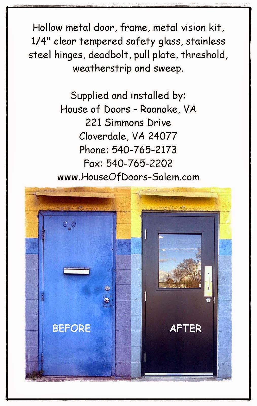 Commercial Doors Frames And Hardware Supplied And Installed