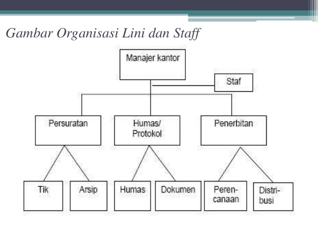  Bentuk  Struktur Organisasi  Lini Dan Staf Berbagi Bentuk  