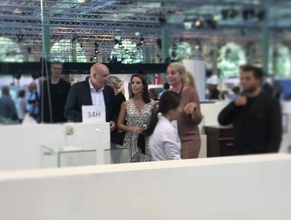 Princess Marie visits as protector Copenhagen Jewellery and Watch Show where she presents award prize at the show in Copenhagen