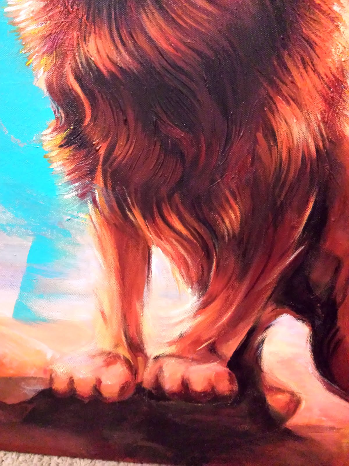 Joy of Art by Marina Joy Original Lion's Roar Painting