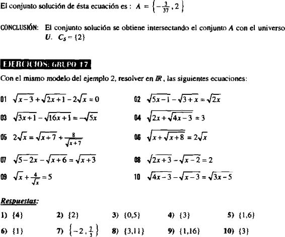 Ecuaciones Con Radicales Irracionales Ejercicios Resueltos Y Para Resolver Pdf