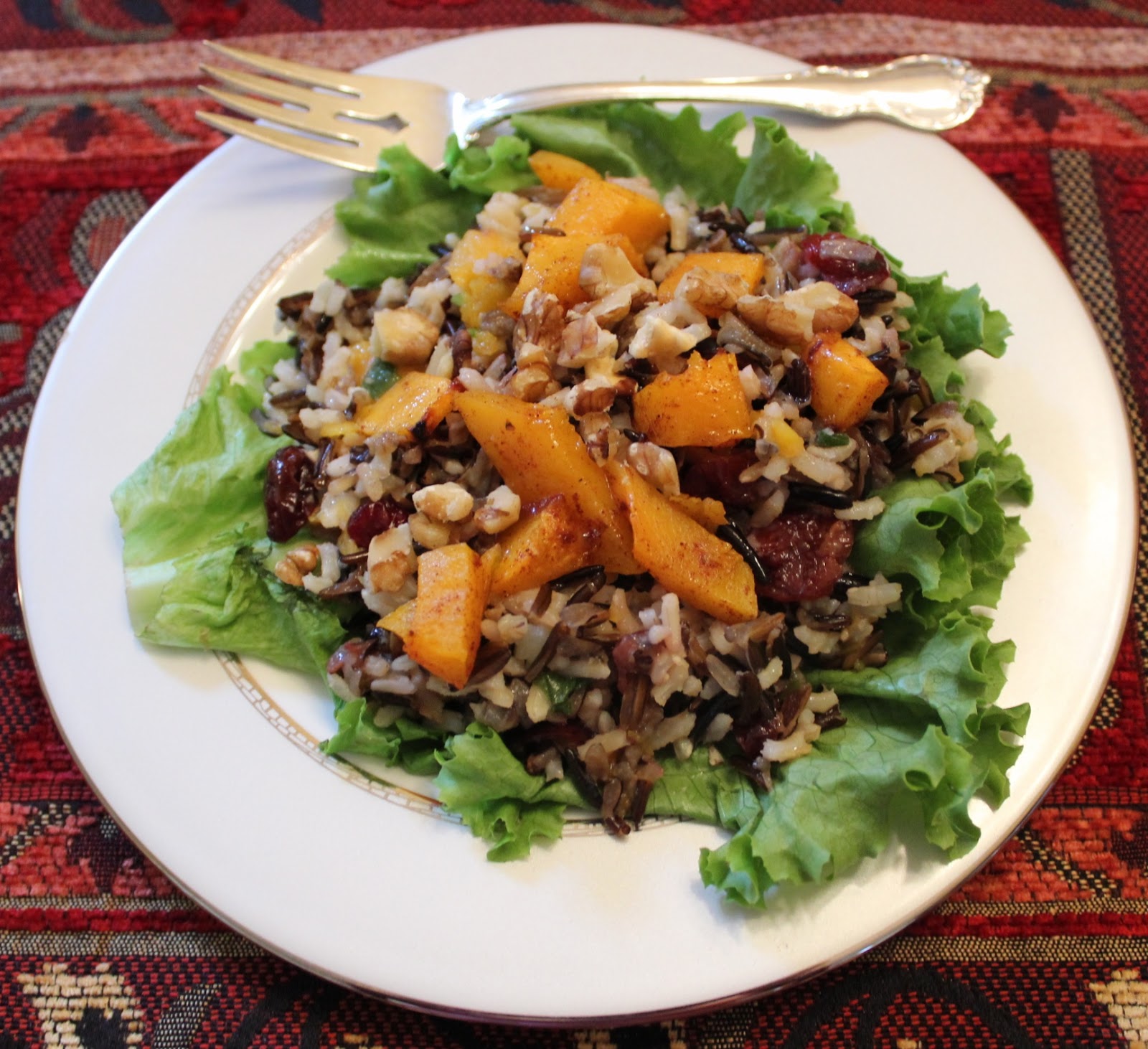 Ever Ready Wild Rice Salad with Cranberries and Honey Cinnamon Roasted