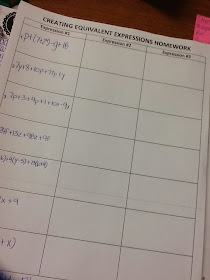 Mrs. White's 6th Grade Math Blog: CREATING EQUIVALENT ALGEBRAIC