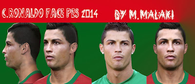 PES 2014 Cristiano Ronaldo Face By malaki
