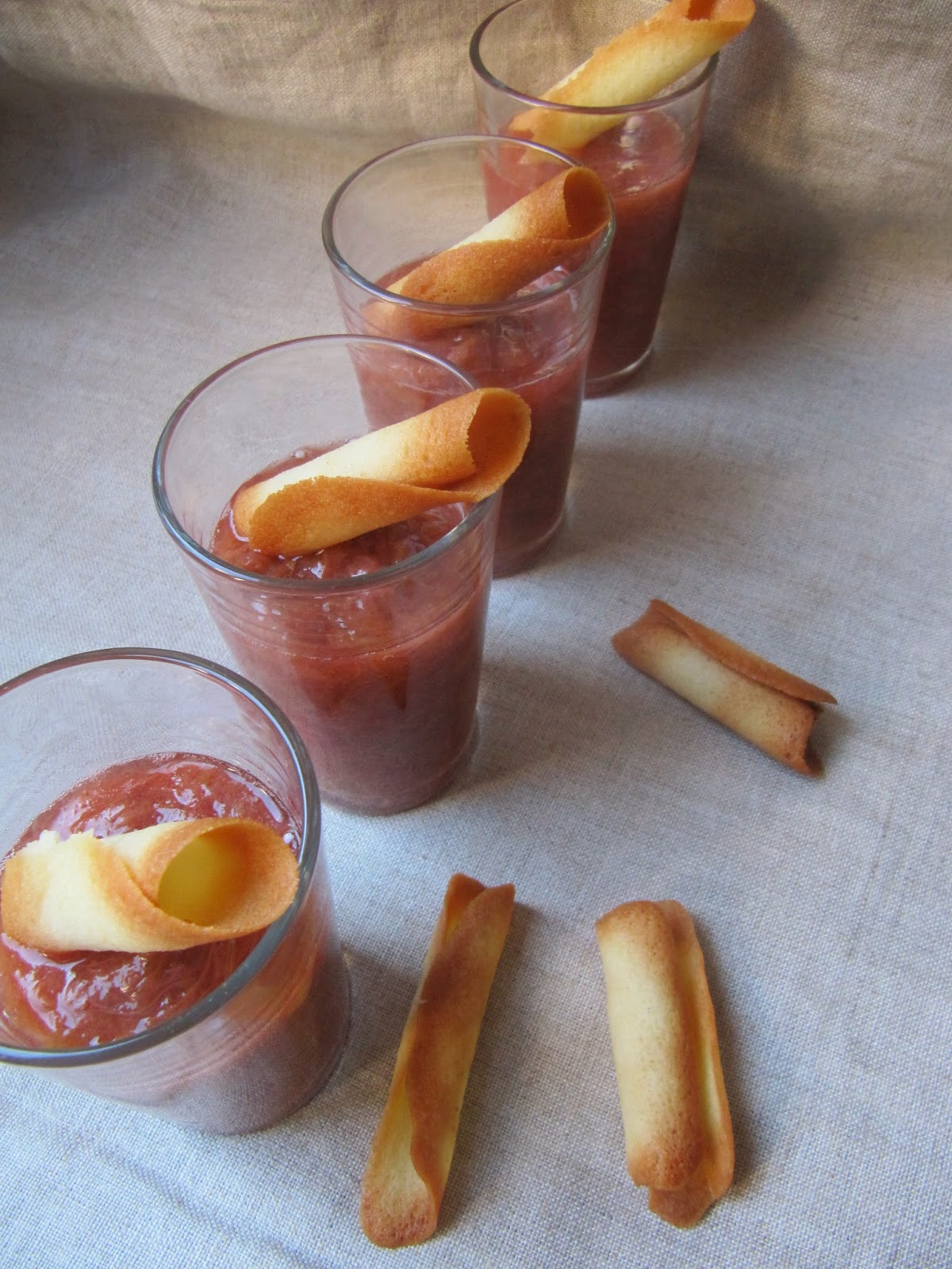 La cuisine d'ici et d'ISCA Compote de rhubarbe à la fraise