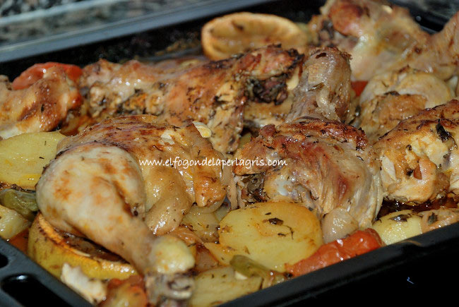 Pollo al horno estilo campero Pollo al horno estilo campero
