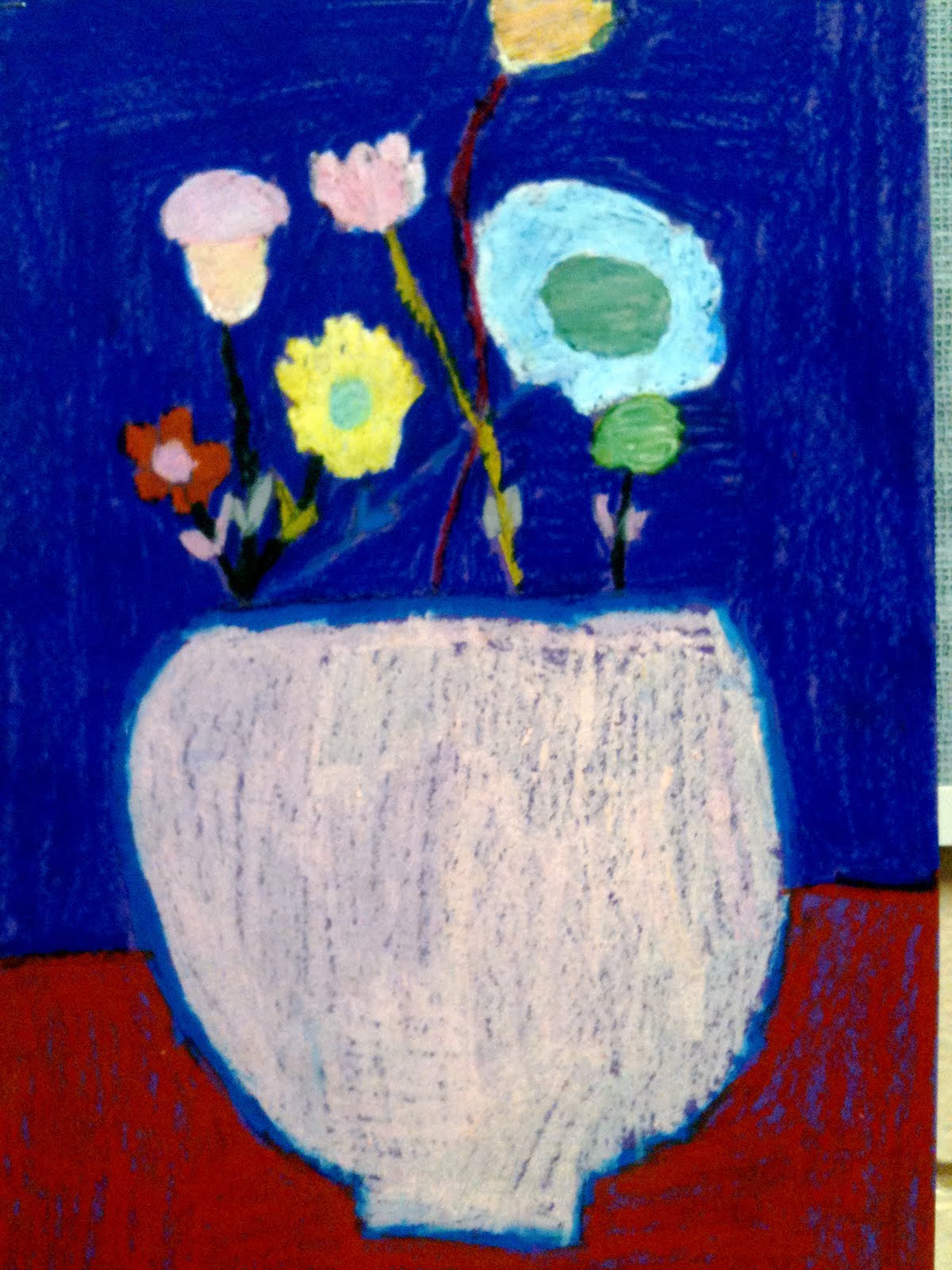 Creating Art: 3rd Grade Flowers in Vases