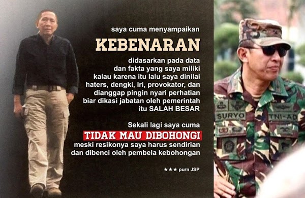Letjen Purn. JS Prabowo Anggap Penghinanya Adalah "Kelompok Pembela Kebohongan"