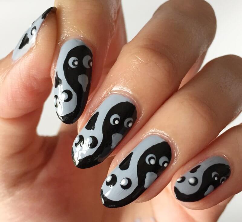 Truly Madly Beauty Halloween Nails Ghoulish Yin Yang Ghosts