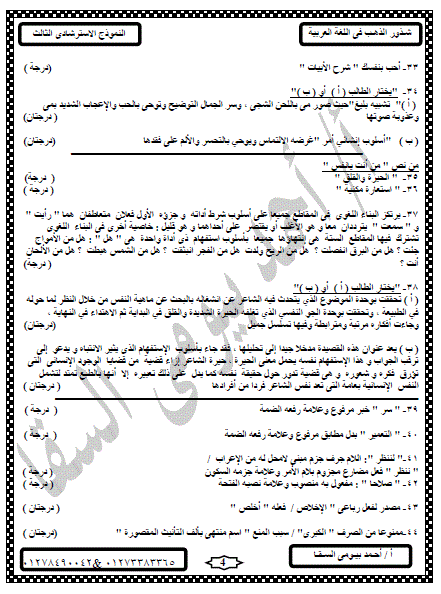 للثانوية العامة 2017.. جميع إجابات نماذج امتحانات الوزارة فى اللغة العربية بنظام البوكلت