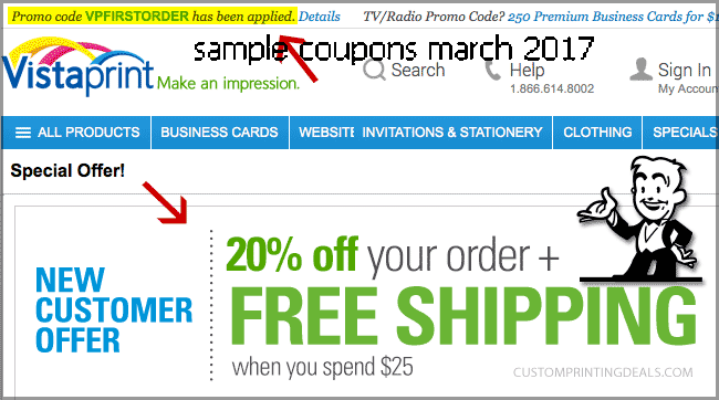 Vistaprint coupon codes november 2018